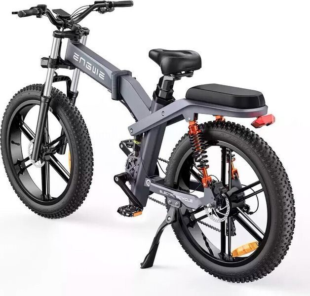 Электровелосипед фетбайк ENGWE X-26 Dual Batteries (1000 Вт; 19,2 А/час+10 А/час; 48 В), колеса 26х4", з ручкой газа, черный 4466 фото