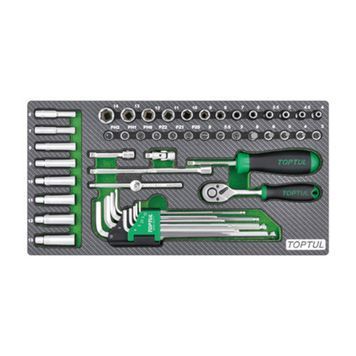 Комбинированный набор инструментов 1/4" 50ед. (в ложементе) TOPTUL GEA5004 GEA5004 фото