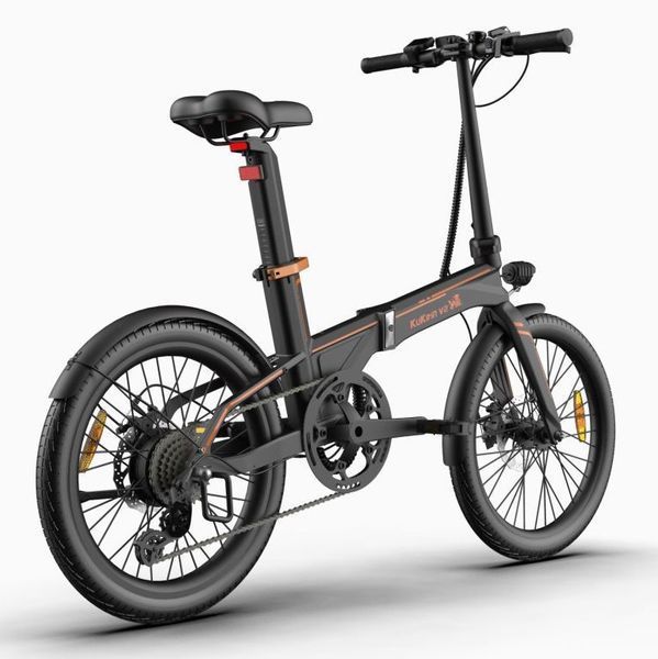 Електровелосипед Kugoo Kirin V2 (250 Вт, 7,5 А/год, 36 В), 20", чорний 5640 фото