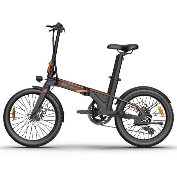 Електровелосипед Kugoo Kirin V2 (250 Вт, 7,5 А/год, 36 В), 20", чорний 5640 фото