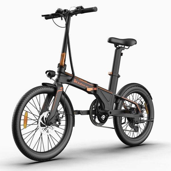 Електровелосипед Kugoo Kirin V2 (250 Вт, 7,5 А/год, 36 В), 20", чорний 5640 фото
