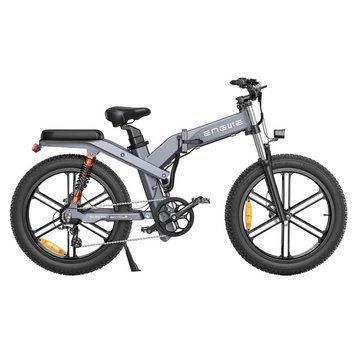 Електровелосипед фетбайк ENGWE X-26 Dual Batteries (1000 Вт; 19,2 А/год+10 А/год; 48 В), колеса 26х4", з ручкою газу, сірий 5893 фото