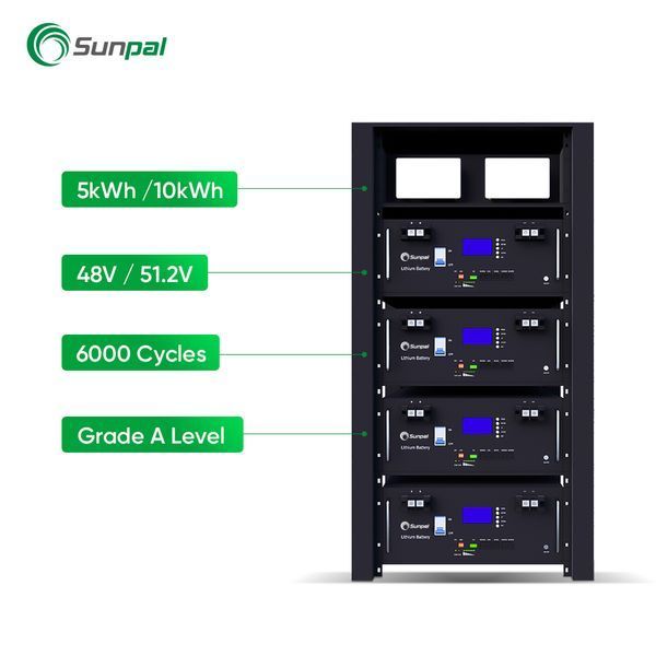 Акумуляторний блок 5кВт SUNPAL 5kWh LiFePO4 для дому квартири офісу DD0008340 фото