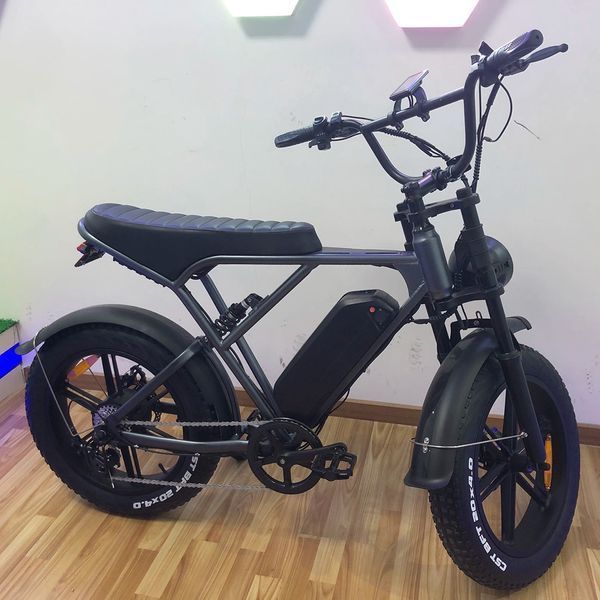 Електровелосипед фетбайк OUXI Robust H9 (750 Вт; 15 А*год; 48 В), колеса 20", чорний 7735 фото