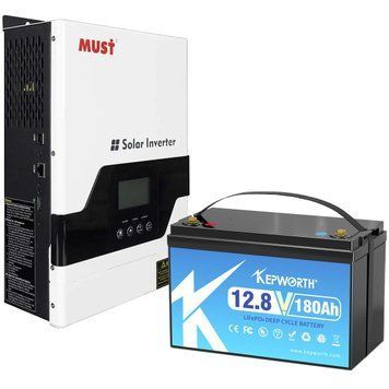 Комплект резервного живлення Must PV18-1512VPM, 12 В, 1500 Вт + Акумулятор Kepworth LiFePO4 12V/180AH (2160W*h) 8664 фото