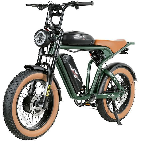 Електровелосипед SAMEBIKE Pilot M20 SR Dual Batteries (1000 Вт + 1000 Вт; 16 А*год + 16 А*год; 48 В), колеса 20", з ручкою газу, зелений 8395 фото
