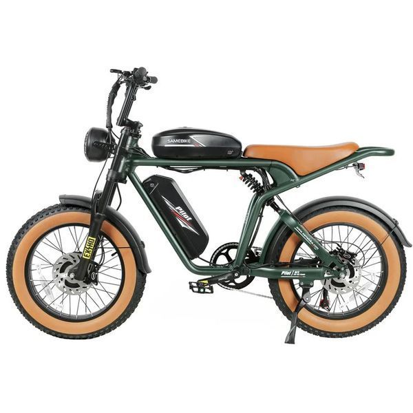 Електровелосипед SAMEBIKE Pilot M20 SR Dual Batteries (1000 Вт + 1000 Вт; 16 А*год + 16 А*год; 48 В), колеса 20", з ручкою газу, зелений 8395 фото