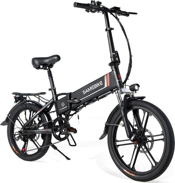 Электровелосипед SAMEBIKE 20LVXD30-II (350 Вт; 10 А/час; 48 В), колеса 20", з ручкой газа, черний 3727 фото