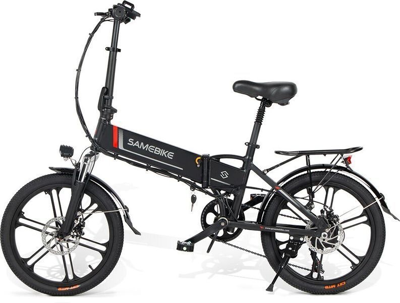 Электровелосипед SAMEBIKE 20LVXD30-II (350 Вт; 10 А/час; 48 В), колеса 20", з ручкой газа, черний 3727 фото
