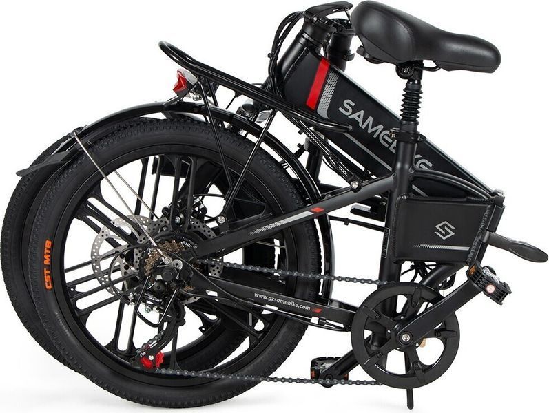 Электровелосипед SAMEBIKE 20LVXD30-II (350 Вт; 10 А/час; 48 В), колеса 20", з ручкой газа, черний 3727 фото