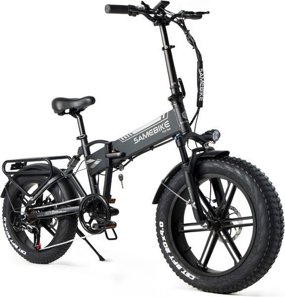 Электровелосипед фетбайк SAMEBIKE XWLX09 (500 Вт; 10 А/час; 48 В), колеса 20х4", з ручкой газа, черный 3733 фото